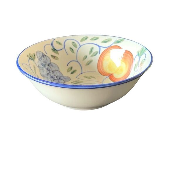 Pre Owned Tabletops Unlimited Hand Painted Frutteto Fruit Soup Bowl Classic - Picture 2 of 14